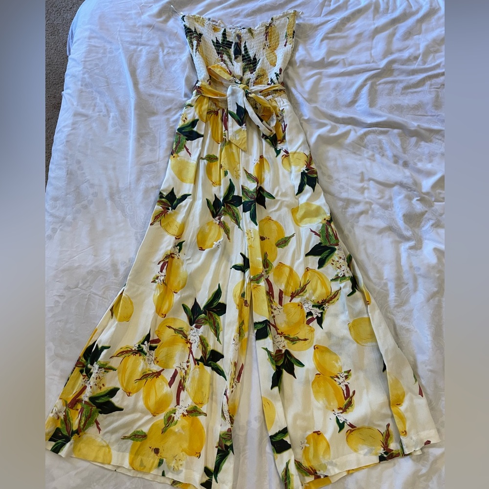 Blue island beach Medium Lemon jumpsuit